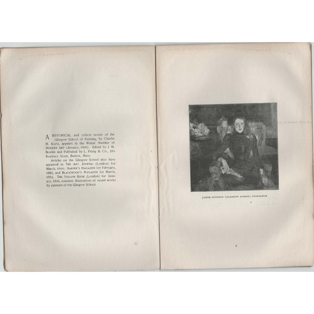 1896 Glasgow School of Painting Exhibition Catalog Klackner's Gallery NYC Kurtz - Picture 4 of 4